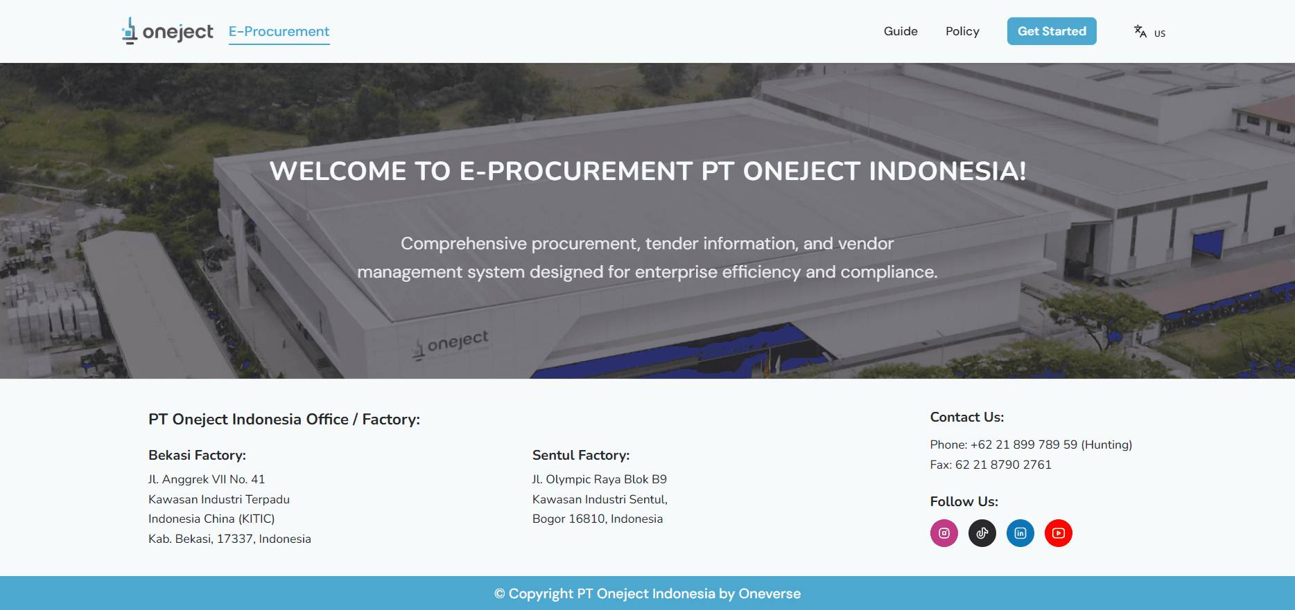 Oneject E-Procurement